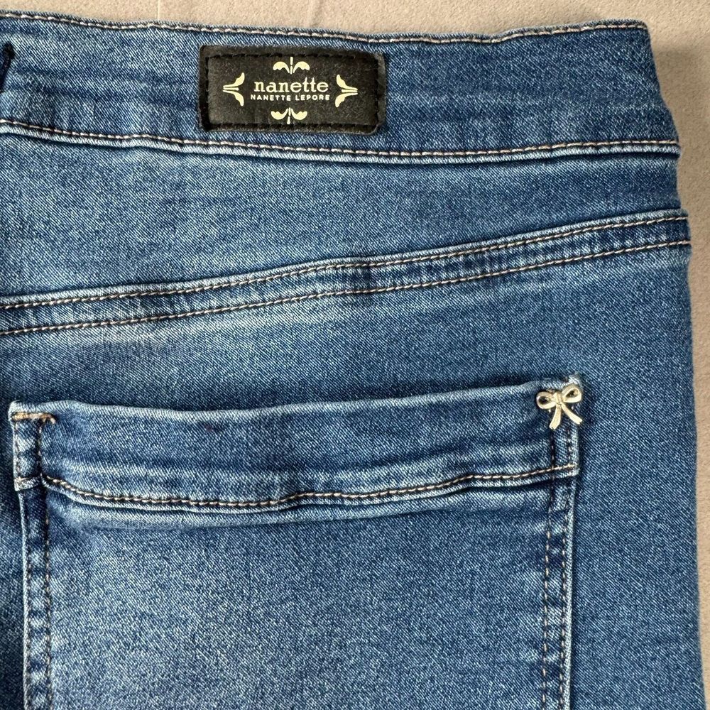 Nanette Lepore Jeans Womens 12 Belle High Rise Skinny Denim Ankle Patch Pockets - Picture 9 of 11